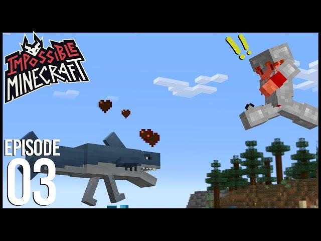 IMPOSSIBLE Minecraft - Episode 3: LAND SHARKS.