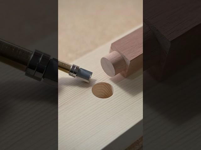 Easy Round Tenon Cutting on Square Lumber Using a Router Table. #shorts