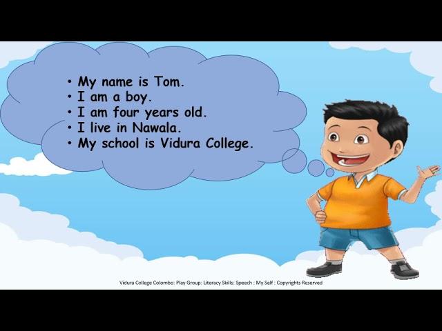 Play Group Communication & Literacy Skills My Self