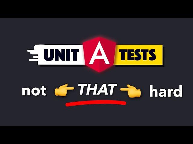 I bet you can write an Angular UNIT TEST after this video