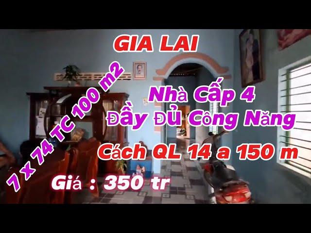 ( Gia Lai ) Ngang 7 x 74 TC 100 m2 ( DT 514 m2 ) Sẵn Nhà Cấp 4 Đầy Đủ Công Năng , Giá 350 tr