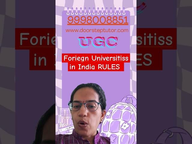 Foreign Universities in India UGC Paper 1 RULES #ugcnettopper #ugcnetpaper1 #ugc2024