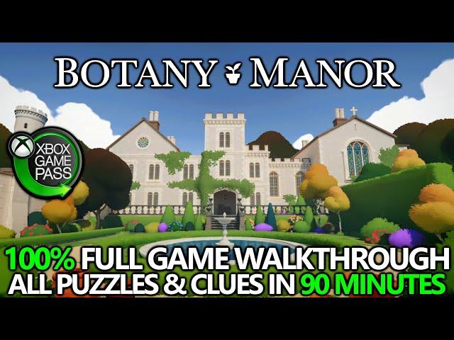 Botany Manor - 100% Full Game Walkthrough - All Achievements, Puzzles, & Clues (Xbox Game Pass)