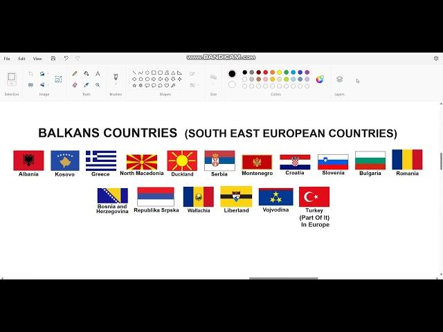 The Flag Of Balkans Countries