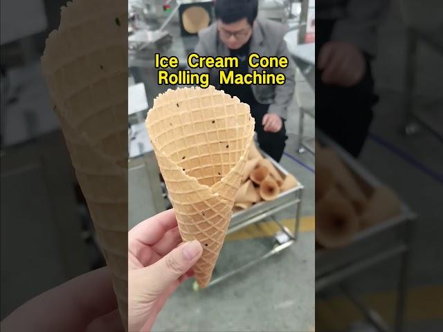 Ice Cream Cone Rolling Machine.The size of the ice cream cone can be customized.