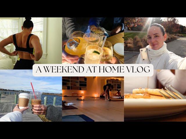 WEEKEND AT HOME VLOG ‍️ family time, makeup routine, target haul, xmas shopping, hot yoga