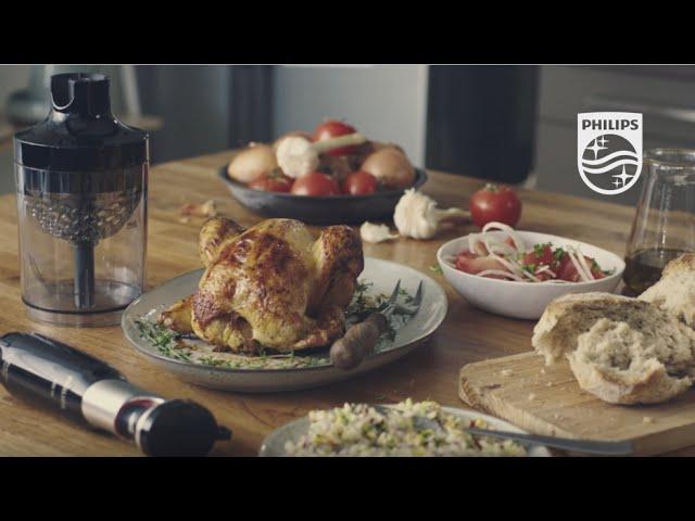 ProMix Hand blender: Honey and lemon roasted chicken using the MultiChopper | Philips | HR1618