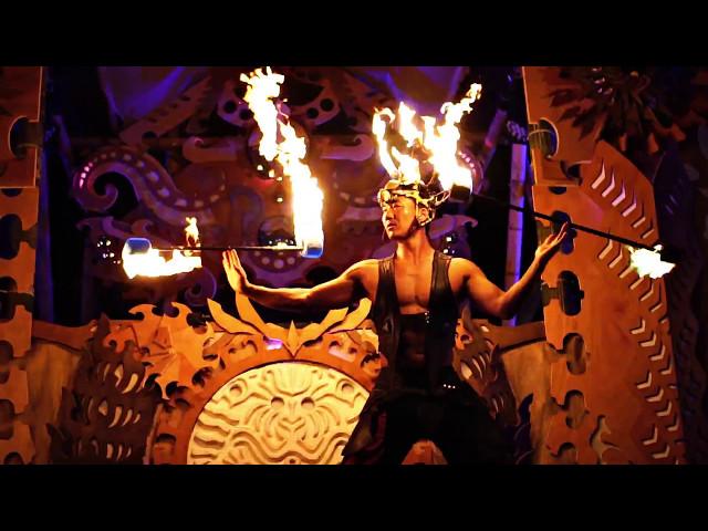 Pyrodanza live firedancing performance at Envision Festival 2017