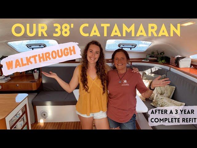 Island Spirit 38' CATAMARAN WALKTHROUGH‼️ (COMPLETE REFIT) ️