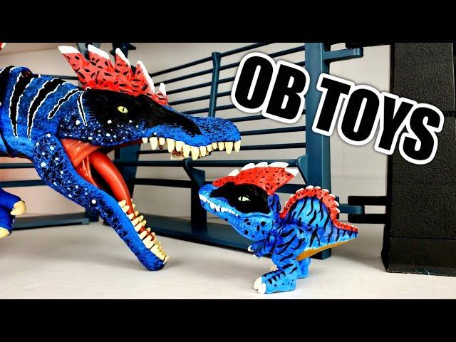 CUSTOM MATTEL SNAP SQUAD SPINOSAURUS LEVEL 40 JURASSIC WORLD THE GAME | GLOW IN THE DARK TOY REPAINT