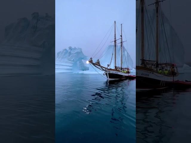 Scoresby Sund, Greenland. The mist surrounded us one day as we circled this incredible iceberg