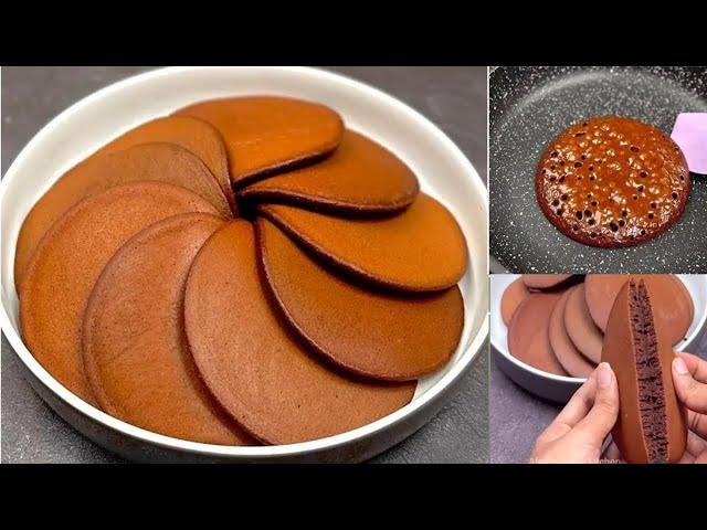 10 Min. Easy Chocolate Pancake Recipe | Pancake Recipe | How to Make Chocolate Pancake ] Breakfast