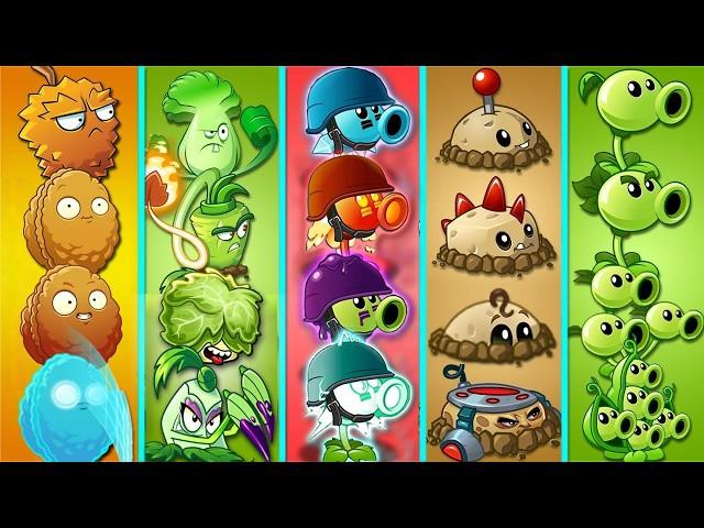 Pvz 2 Discovery - All Plants Evolution NOOB - PRO - HACKER - GOD