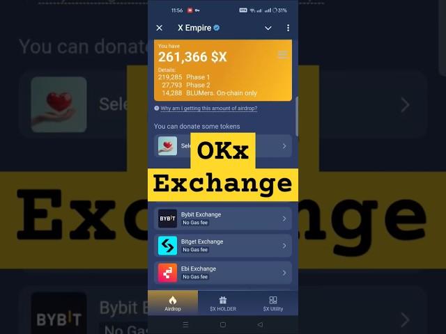 How to withdraw x empire tokens to Okx exchange