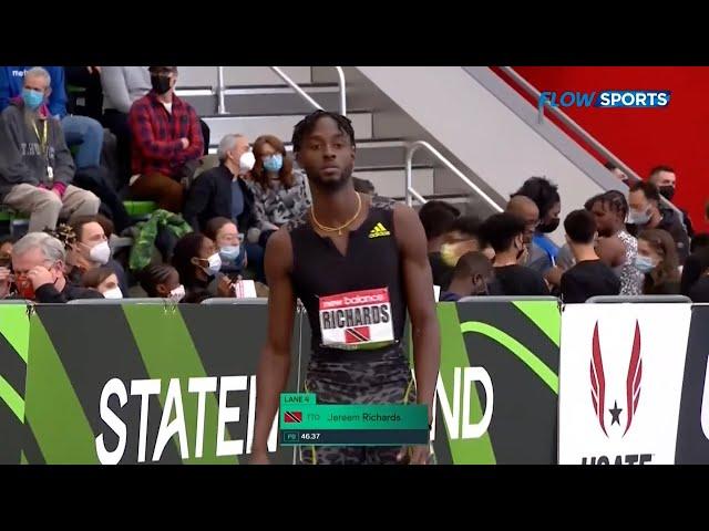 Richards Wins 400 Metres At New Balance Indoor Grand Prix