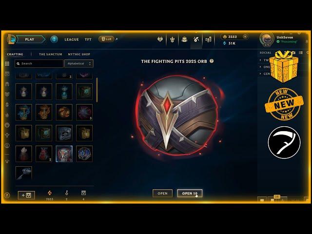 50x The Fighting Pits 2025 Orbs (Mega Orb Bundle) opening - League Of Legends