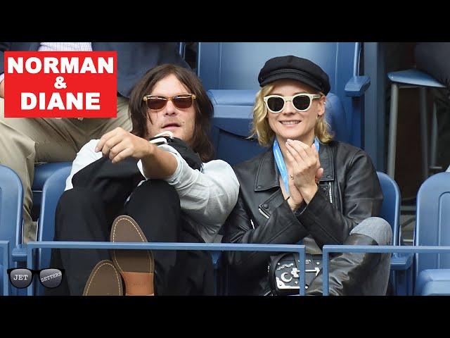 Norman Reedus and Diane Kruger watch tennis at US Open NYC