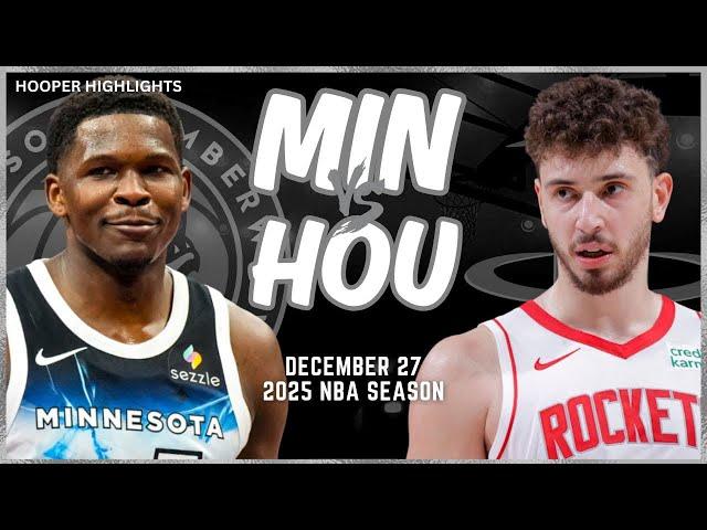 Minnesota Timberwolves vs Houston Rockets Full Game Highlights | Dec 27 | 2025 NBA Season