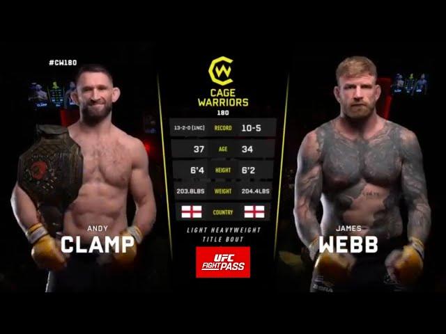 Cage Warriors 180: James Webb vs Andy Clamp | November 15, 2024