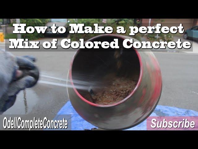 How to Make Colored Concrete Hand Mixing