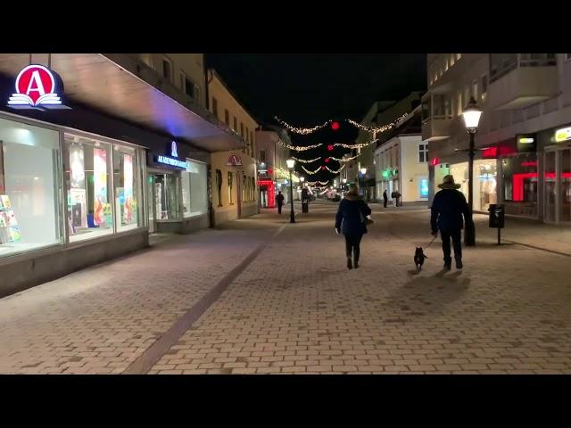 Sweden small town walk: Nyköping,  Storgatan (east and west)