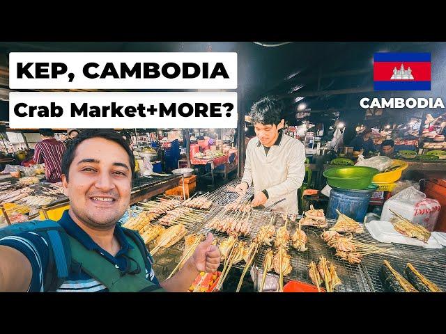 KEP, CAMBODIA  | Kep Crab market seafood, mangrove forest boardwalk, fishing village and Kep Beach
