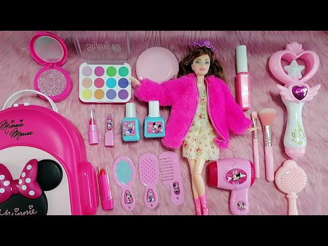 Most Satisfying with Unboxing MINNIE MOUSE Fashion Accessories, Makeup and Barbie Doll