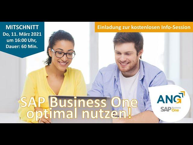 ANG zeigt SAP Business One optimal nutzen!