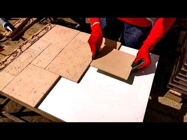 DIY Concrete Slabs / Cream CONCRETE / Travertin Design () Stoneidea...