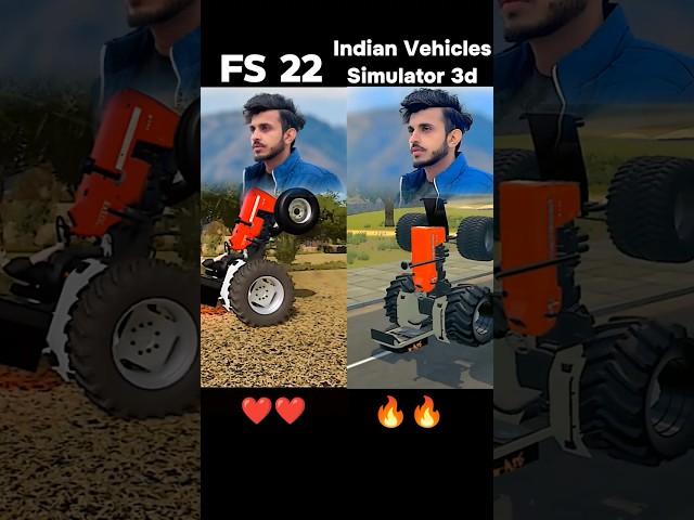 FS 22 vs Indian vehicles simulator 3d game #shorts #viralvideo #tractorgame