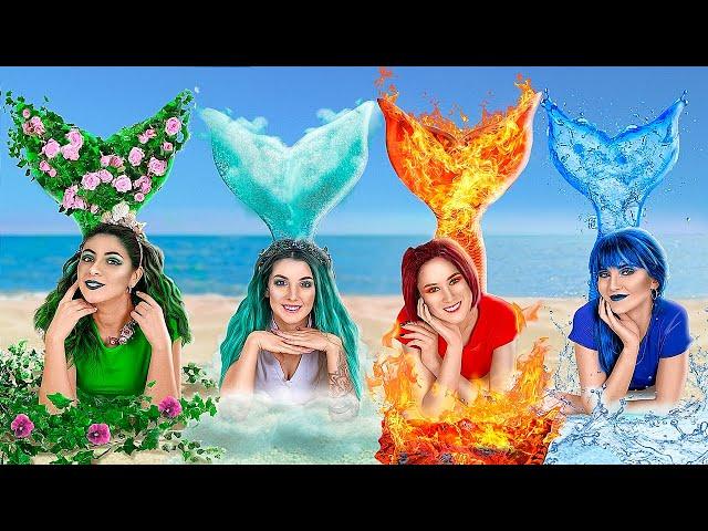 Fire, Water, Air, and Earth Mermaids! / Four Elements at College!