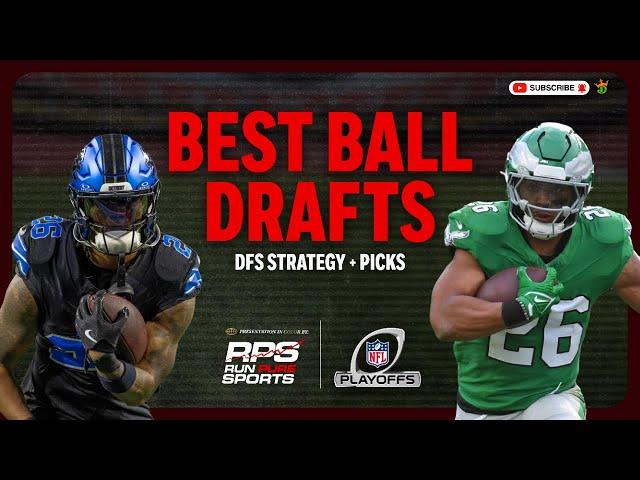 DraftKings Best Ball Draft | PLAYOFFS | 1/7 - NFL DFS Strategies & Advice