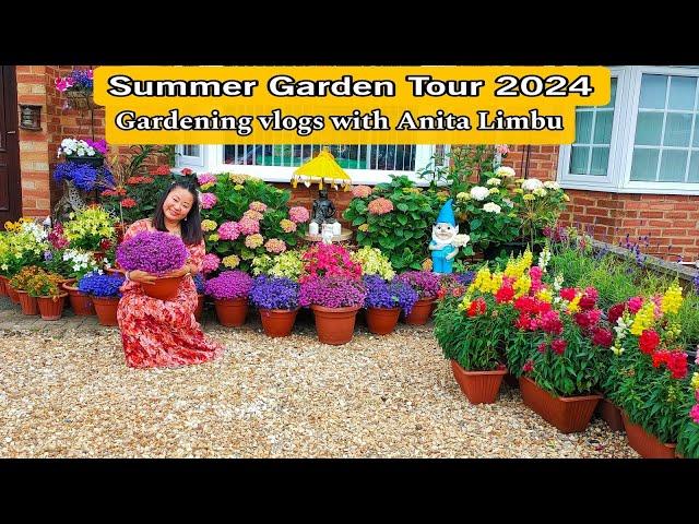 My summer garden tour 2024 | Nepali Gardening vlogs