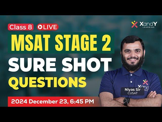 MSAT Stage 2 Free Coaching | Grade 8 | Chemistry | Niyas Sir #msat #grade8 #xandylearning