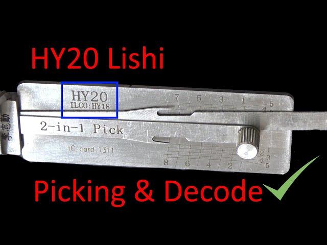 (466) HY20 Lishi Picking & Decoding Hyundai Door Lock