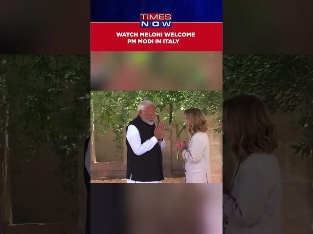 Modi Meets Meloni: Watch Italian Prime Minister Greet Indian Counterpart Ahead Of G7 Summit #shorts