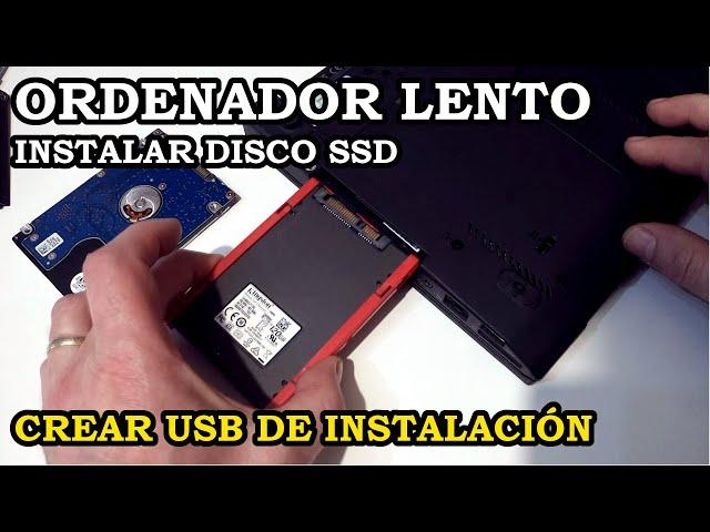 Computadora Lenta, Disco duro estropeado, Instalar HD SSD y Windows10, Crear USB Instalación. 282