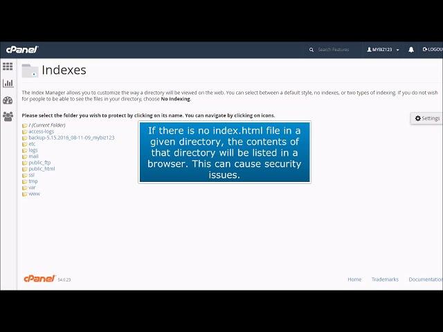 How To Use The Index Manager In cPanel | ACTWD Knowledge Base