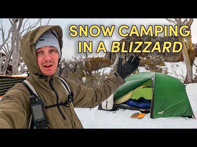 Solo Winter Camping in a Snowstorm!