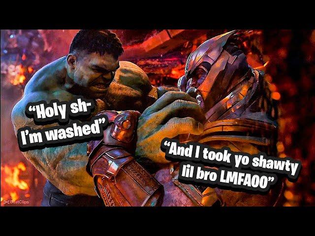 When THANOS layed the SMACKDOWN on the UN-INCREDIBLE HULK