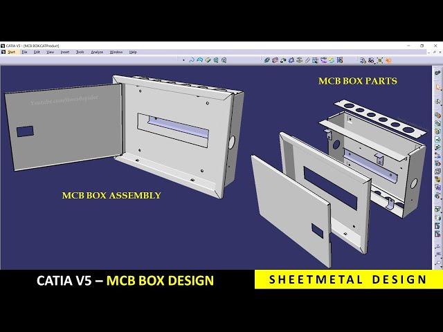 CATIA V5 | MCB BOX Design | Sheetmetal design tutorials