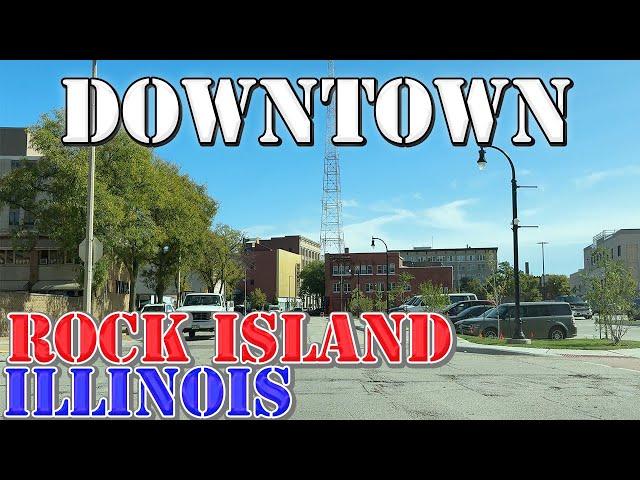 Rock Island - Illinois - 4K Downtown Drive
