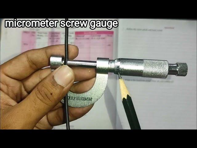 use of micrometer screw gauge 11th physics practical #11thphysics @a2zpractical991  #class11th