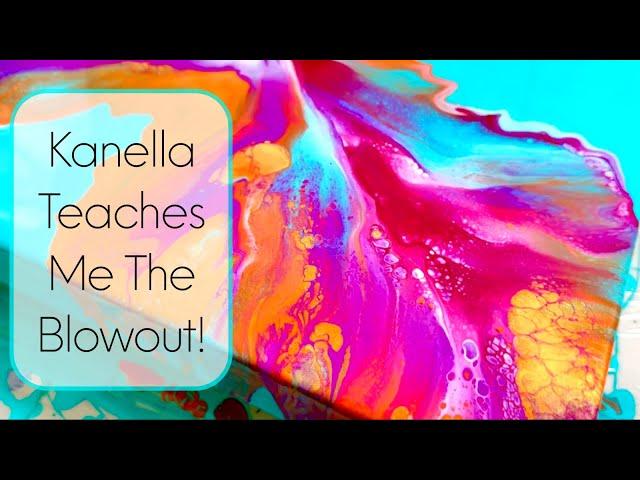 #432 @KanellaCiracoArt  Teaches Me The Blowout! Making Coral With Hairdryer Fluid Art #artist