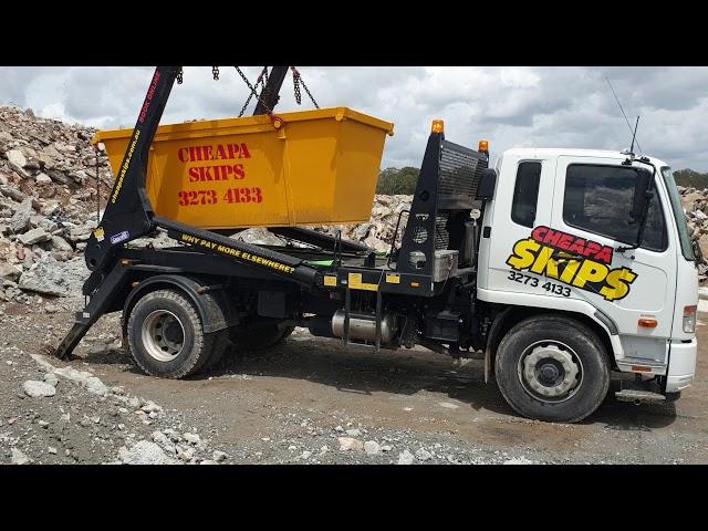 Skip Bin Truck Tipping Off