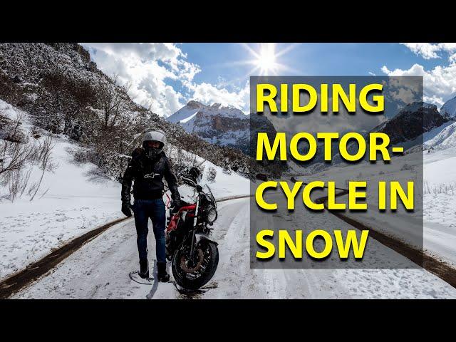Riding Motorcycle in snow fulL video | பனியில் விசையுந்து ஒட்டிய அனுபவம்