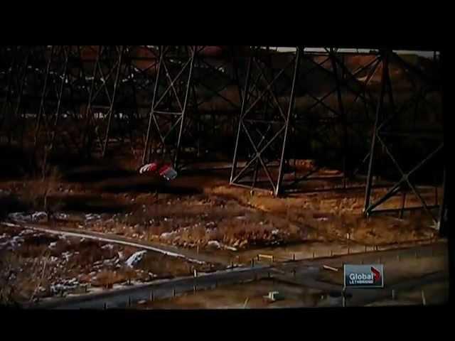 BASE jumping the High Level Bridge!