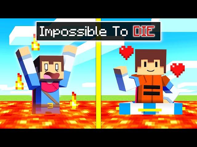 Minecraft But It's IMPOSSIBLE To DIE!