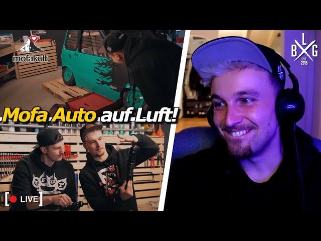 AIRRIDE im Mofa Auto! Marvin reagiert auf Mofakult Video | LB Garage Twitch Streamhighlights