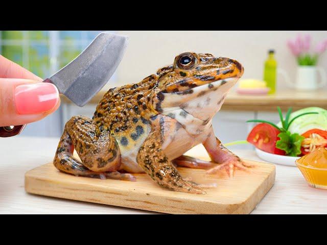  Go Catch and Cooking Cheetos Fried Frog in Miniature Kitchen - ASMR Video by Mini Yummy